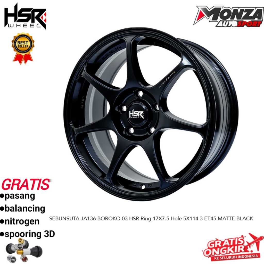 Velg mobil Ring 17 Crv,Terios,Innova,Camry,Civic Fd,Ertiga,Rush,Xpander dll Hsr Sebunsuta