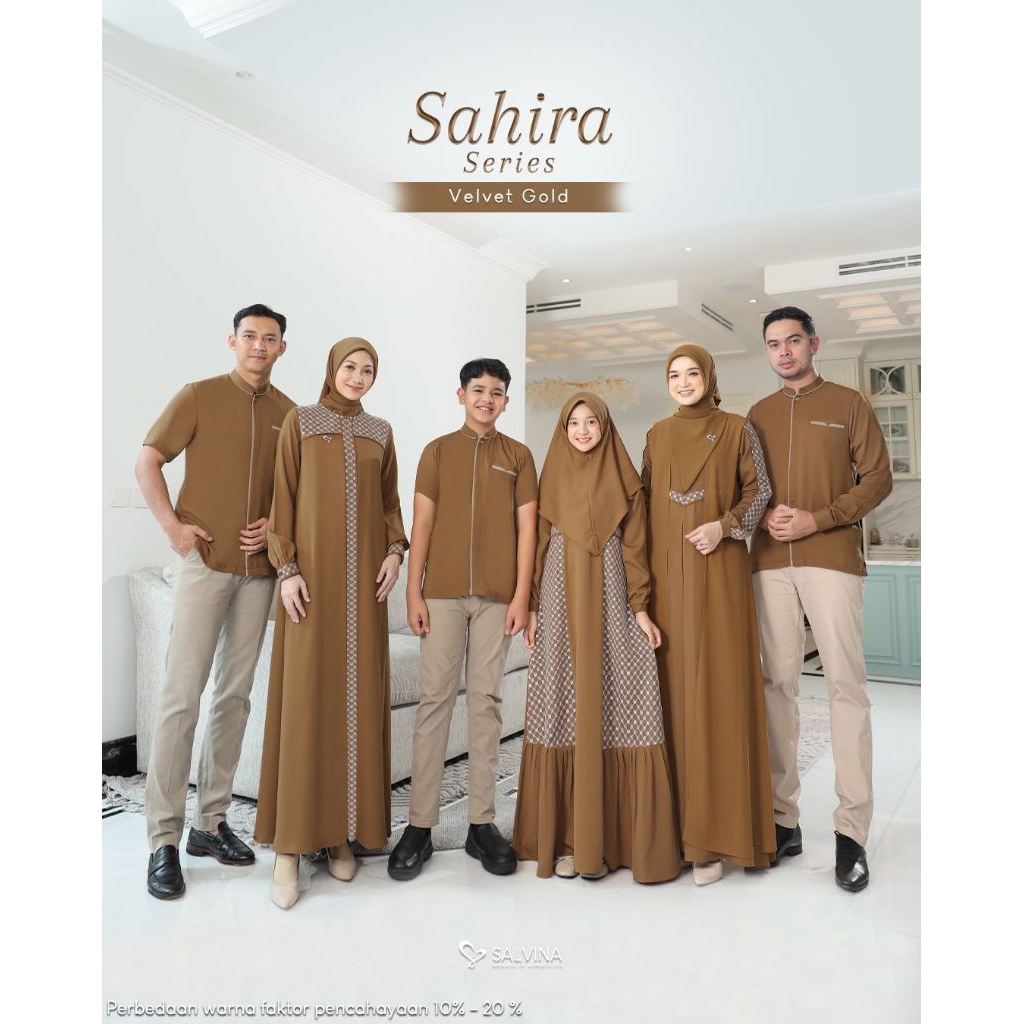 SARIMBIT SALVINA SAHIRA VELVET GOLD GAMIS BRANDED ORIGINAL