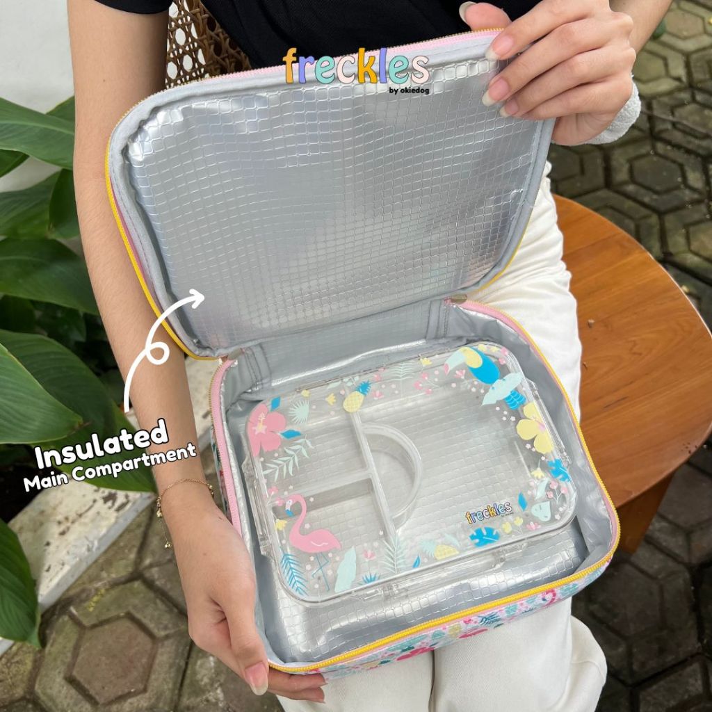 FRECKLESS 1 Set Lunch Bag - 1 Set Tempat Bekal dan Tas Bekal Makanan