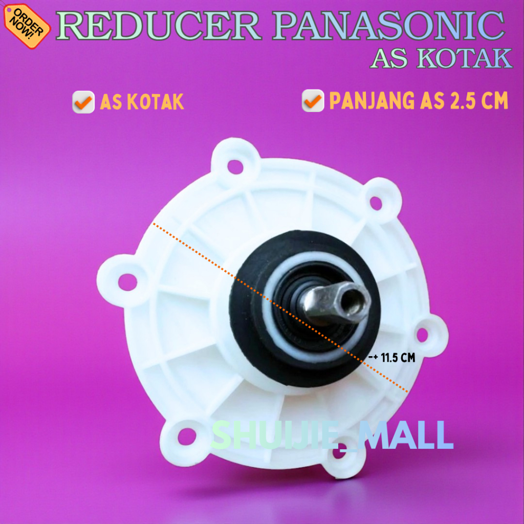 REDUSER GEARBOX MESIN CUCI PANASONIC /  GEARBOX PANASONIC TIPIS AS KOTAK / REDUCER MESIN CUCI PANASO