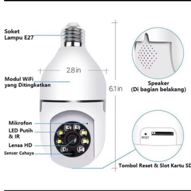 CCTV BOHLAM/LAMPU CCTV KAMERA PENGINTAI YSXLITE