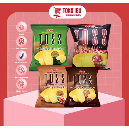 OISHI TOSS POTATO CRISPS 75 GRAM / OISHI TOSST POTATO