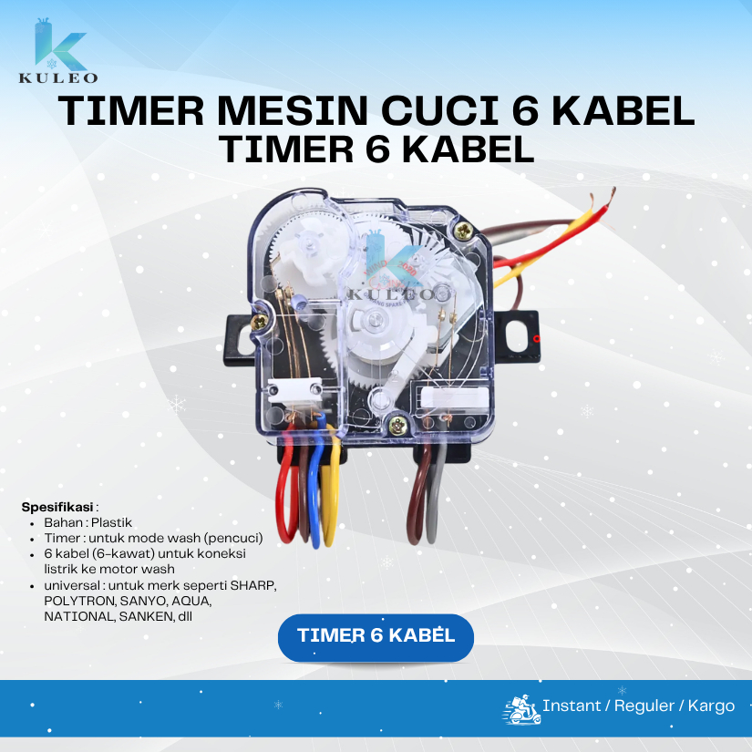 Timer Mesin Cuci 6 Kabel - Timer Mesin Cuci 6 Kabel Universal - Timer 6 Kabel Universal untuk Cuci &