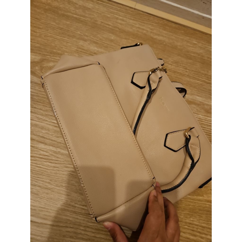 Jual Tas Bellezza Totebag Medium Warna Soft Pink