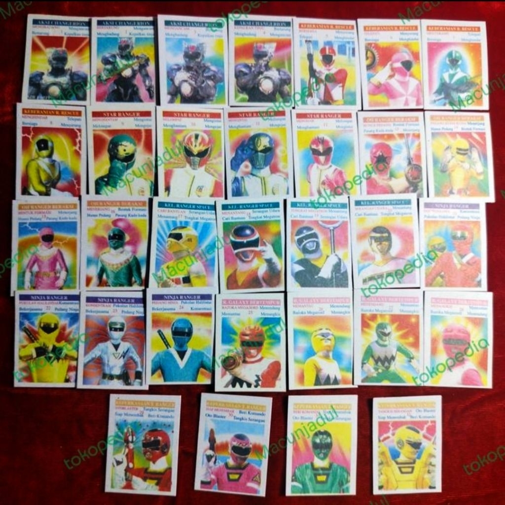 KWARTED KECIL POWER RANGER, KWARTED JADUL, GAMBARAN JADUL, UMBUL JADUL, MAINAN JADUL, MAINAN NOSTALG
