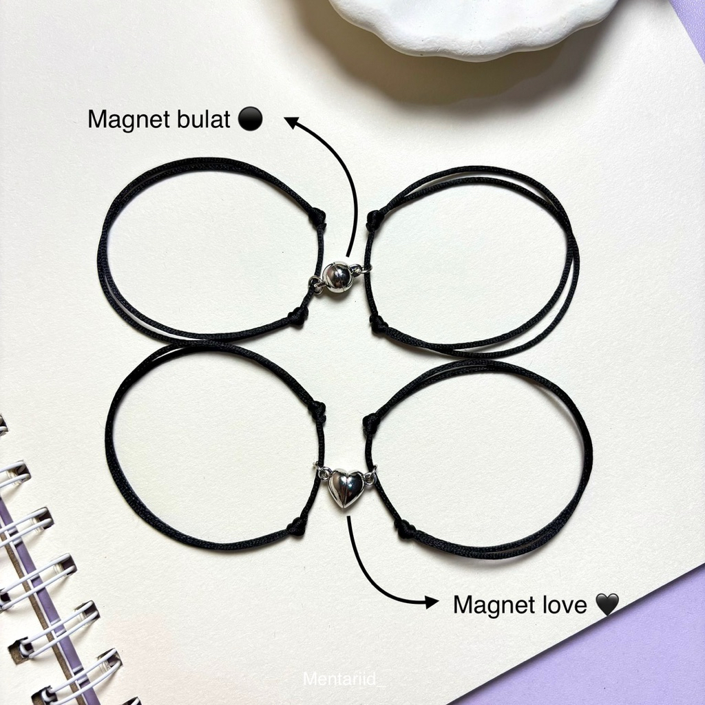 COD gelang couple magnet | gelang couple magnet love | gelang magnet bulat dapat sepasang | gelang p