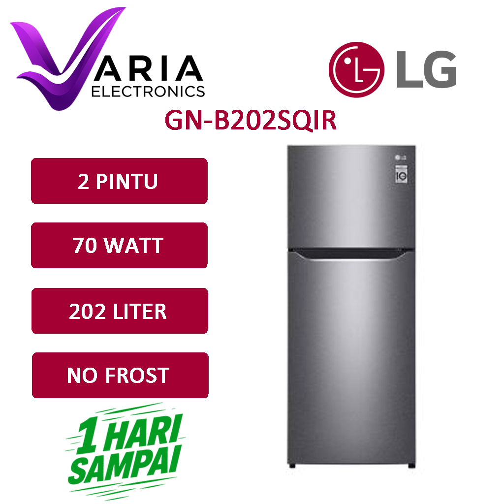 KULKAS LG GN202SQIR KULKAS 2 PINTU 202 LITER NO FROST LOW WATT