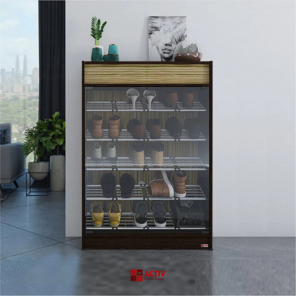 Lemari Sepatu / Rak Sepatu Kaca Activ Viera