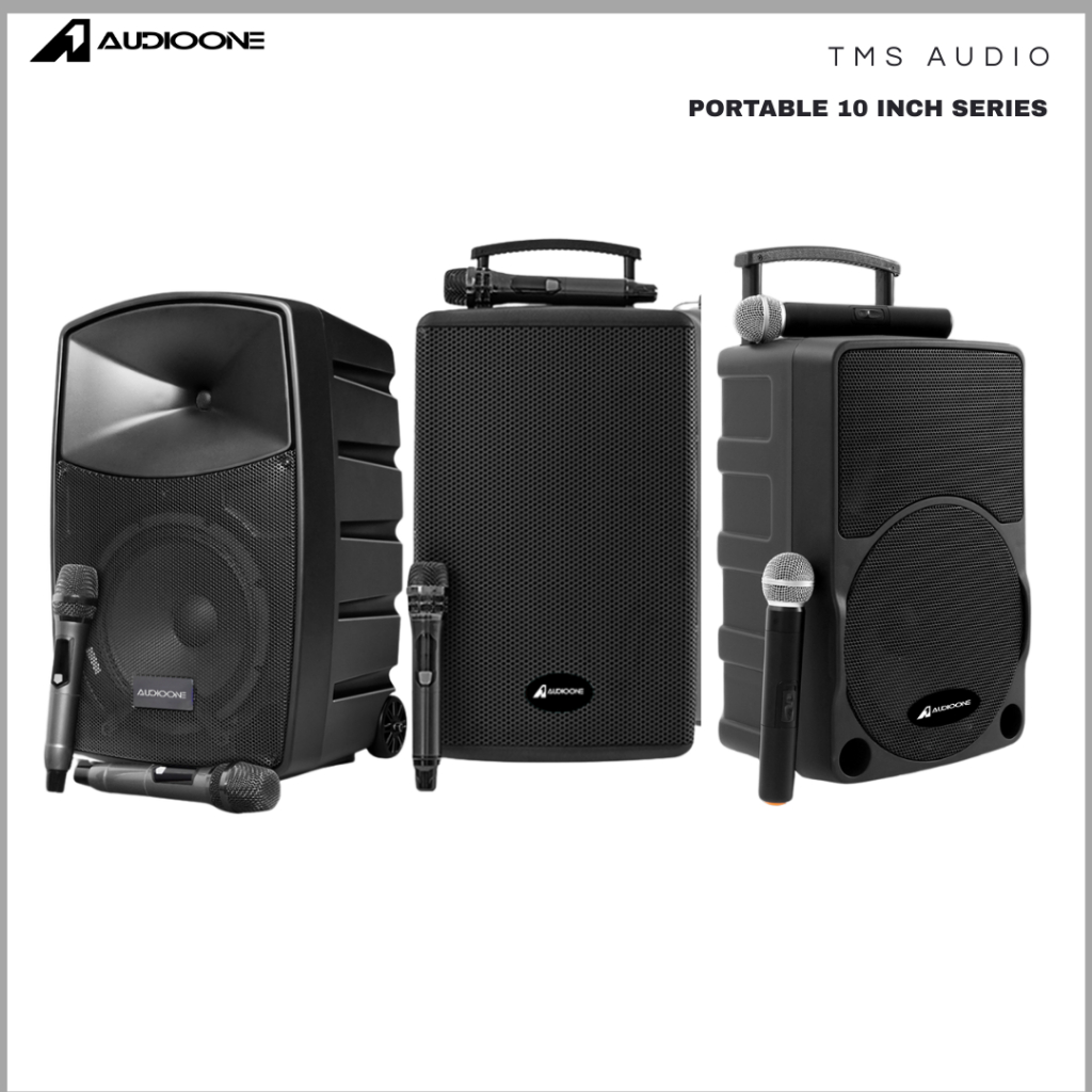 Speaker Portable Aktif 10 Inch 100-300 Watt X10C/X10H/X10D Mic Wireless TWS USB Bluetooth Karaoke