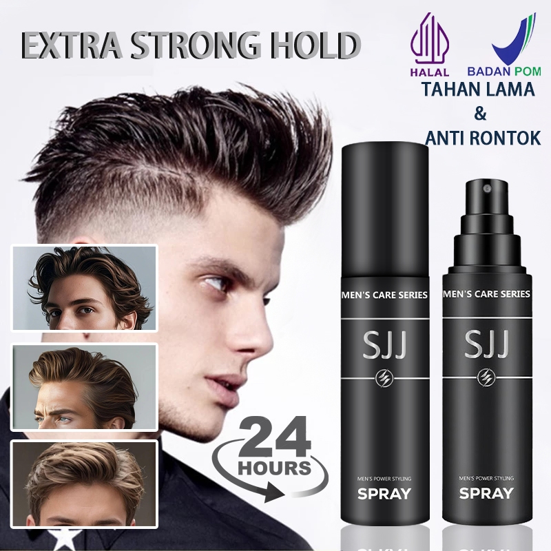 SJJ Minyak Rambut Pria Semprot / Spray150ml - Strong Hold Hair Spray Pengeras Penataan Gaya Pria Nat