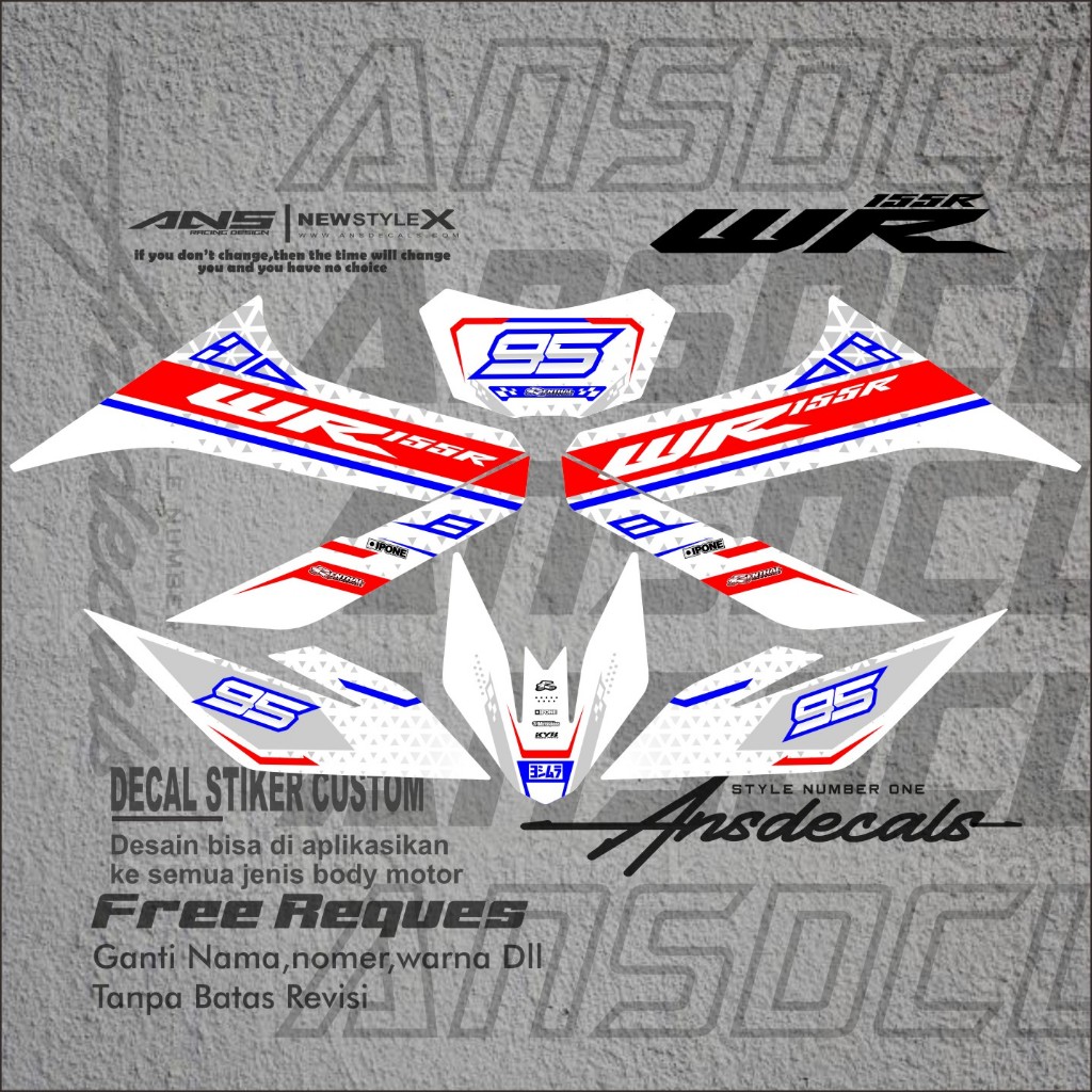 STIKER YAMAHA WR 155 STIKER WR 155 JUAL STRIPING WR 155