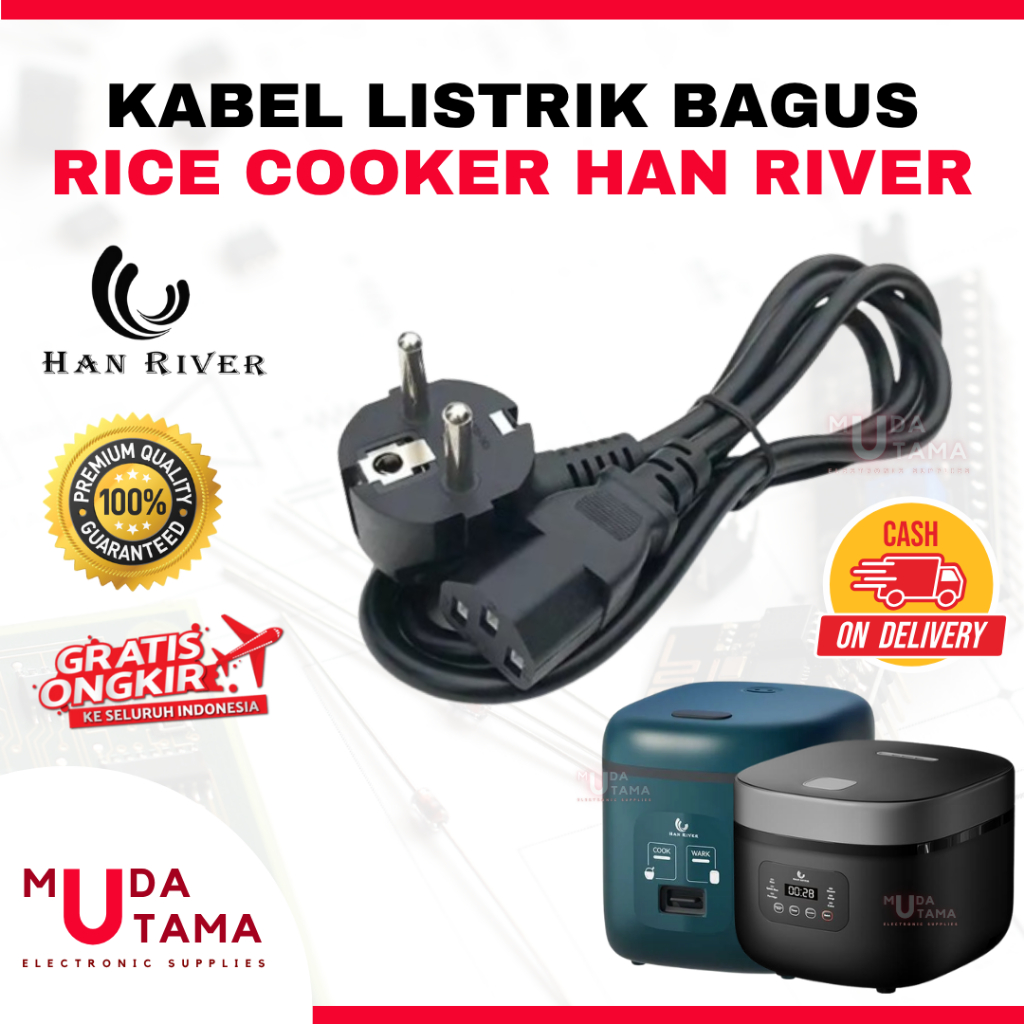 Kabel Rice Cooker MagicCom HAN RIVER | Cok Kabel MagicCom HAN RIVER | Kabel Listrik Magic Com HAN RI