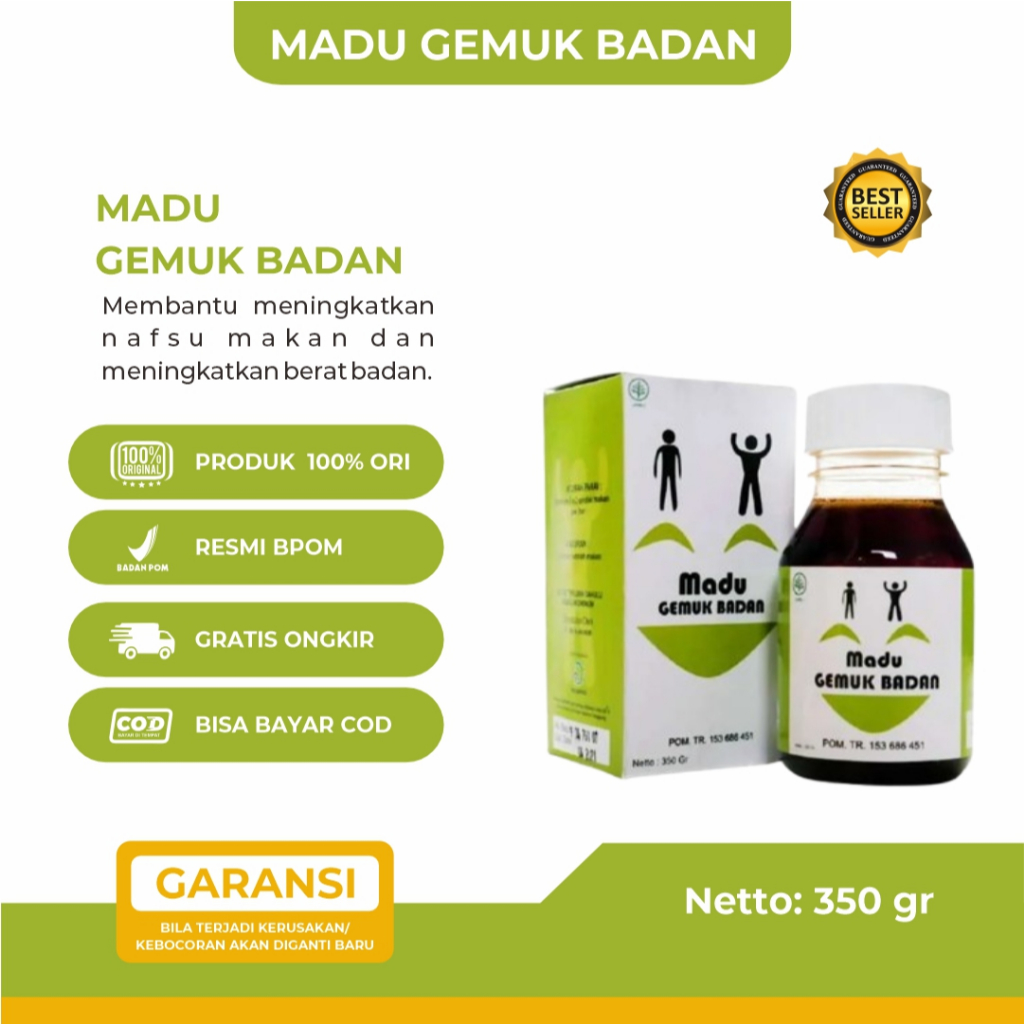 MADU GEMUK BADAN MADU GEMUK BADAN BPOM BADU GEMUK BADAN BIN DAWOOD MADU GEMUK BADAN 350GR