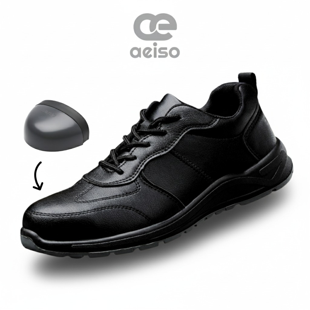 TERLARIS Aeiso - Sepatu Safety Casual ujung ada besi, dan waterproof Anti Smash Safety Boots V8