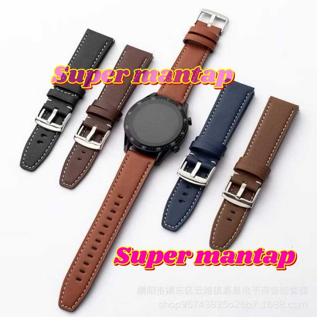 Strap Smartwatch Haylou LS01/Haylou LS02/Haylou RS4 Max Leather Tali Jam Kulit