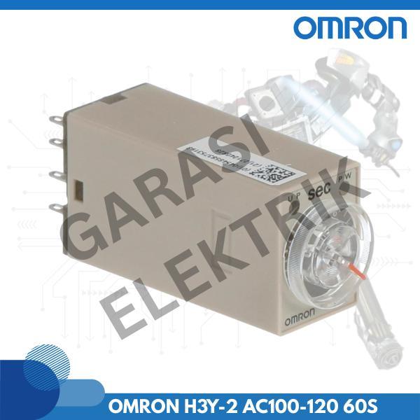 Omron Timer Solid State H3Y-2 AC100-120 60s DPDT Plug-in Terminal 8-pin Beige 100-120 VAC 50/60 Hz