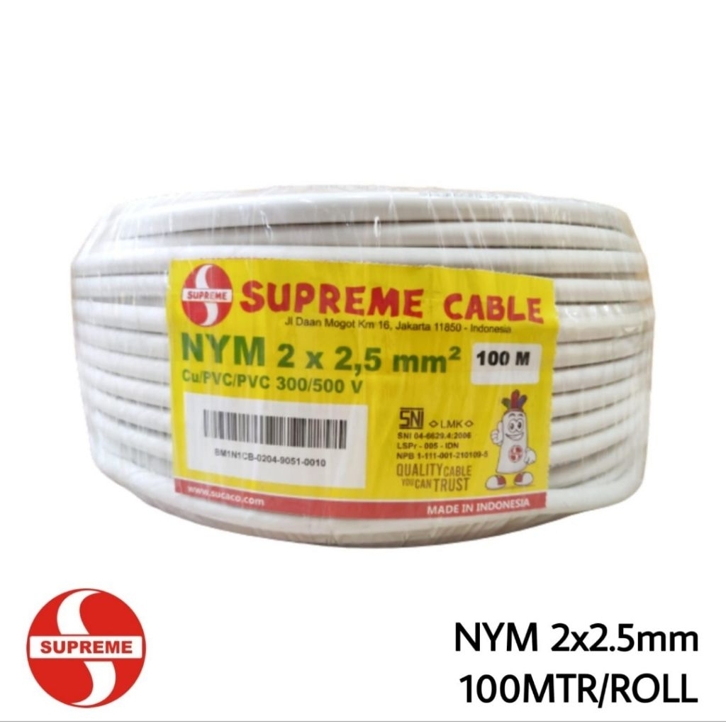 SUPREME KABEL NYM 2x2,5mm / NYM 2x2.5mm 100 METER