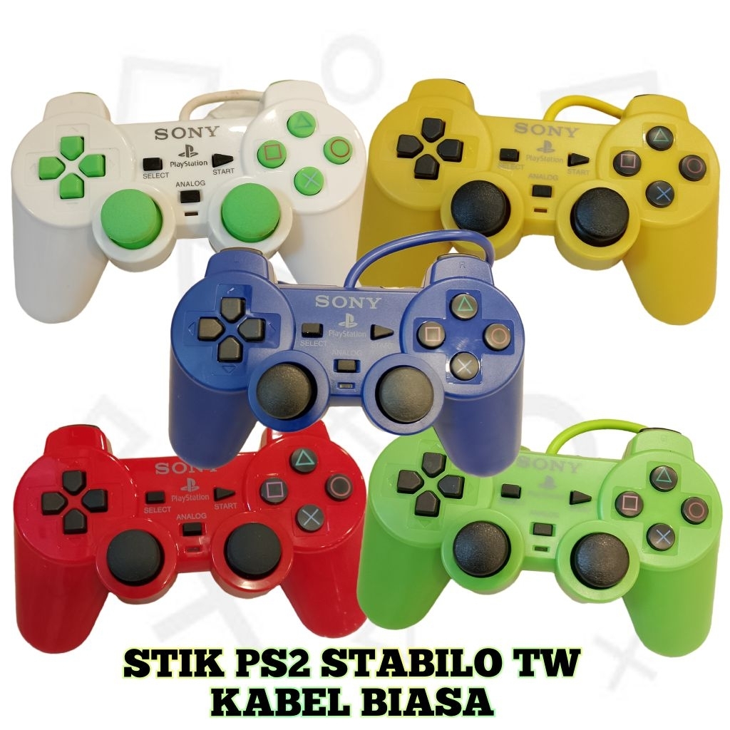 Stik PS2 Stabilo Warna Kabel Biasa /Joystick PS2 Warna