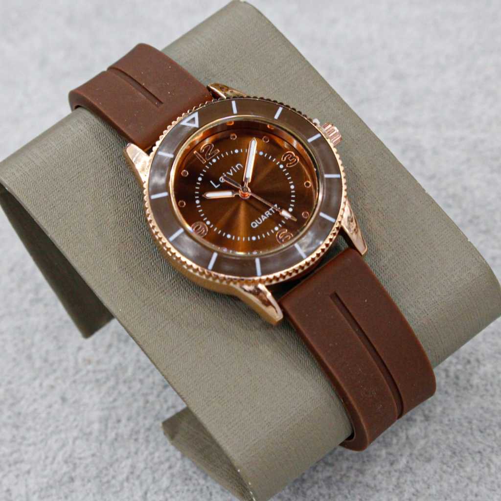 JAM TANGAN WANITA CEWEK LEIVIN LV 3001 JAM TANGAN FASHION ANALOG ORIGINAL TALI RUBBER WARNA