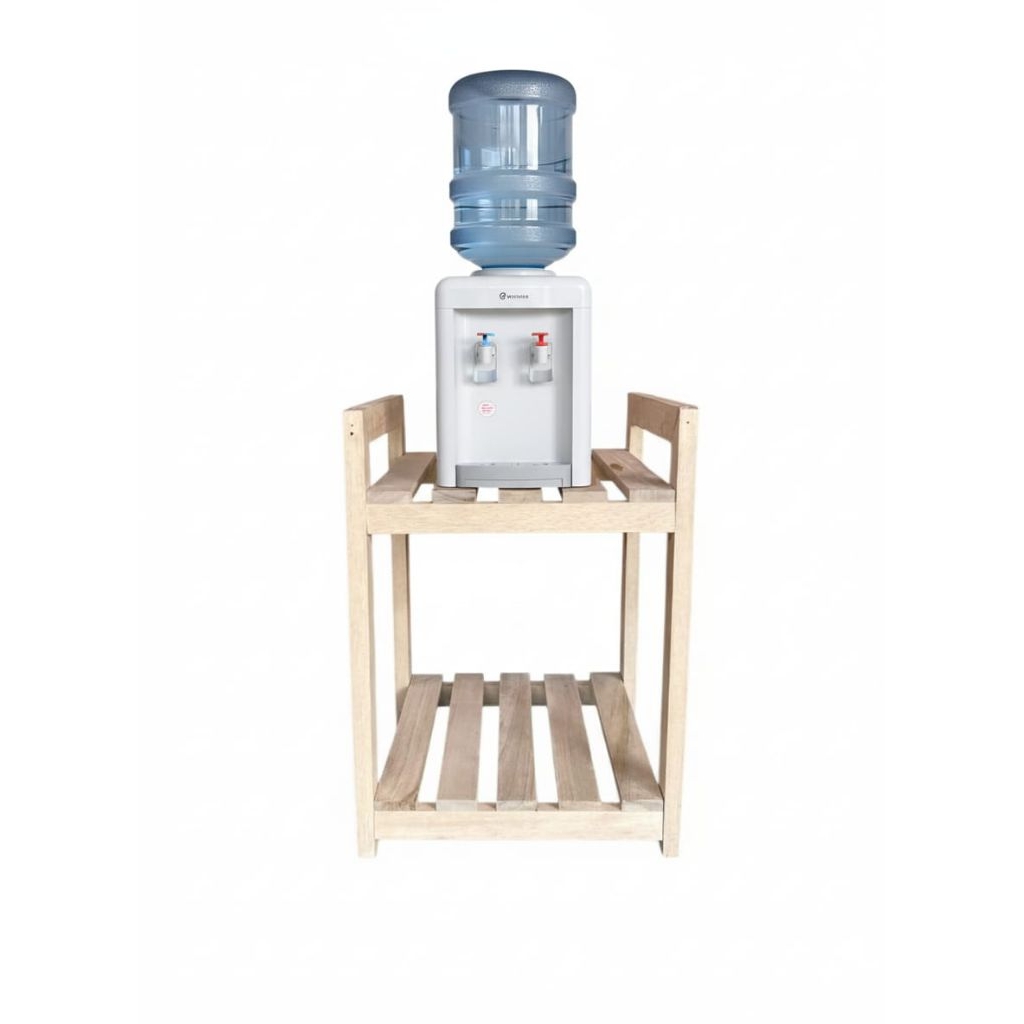 Rak kayu serbaguna /Rak 2 Susun /Rak Dispenser Galon / Rak Multifungsi