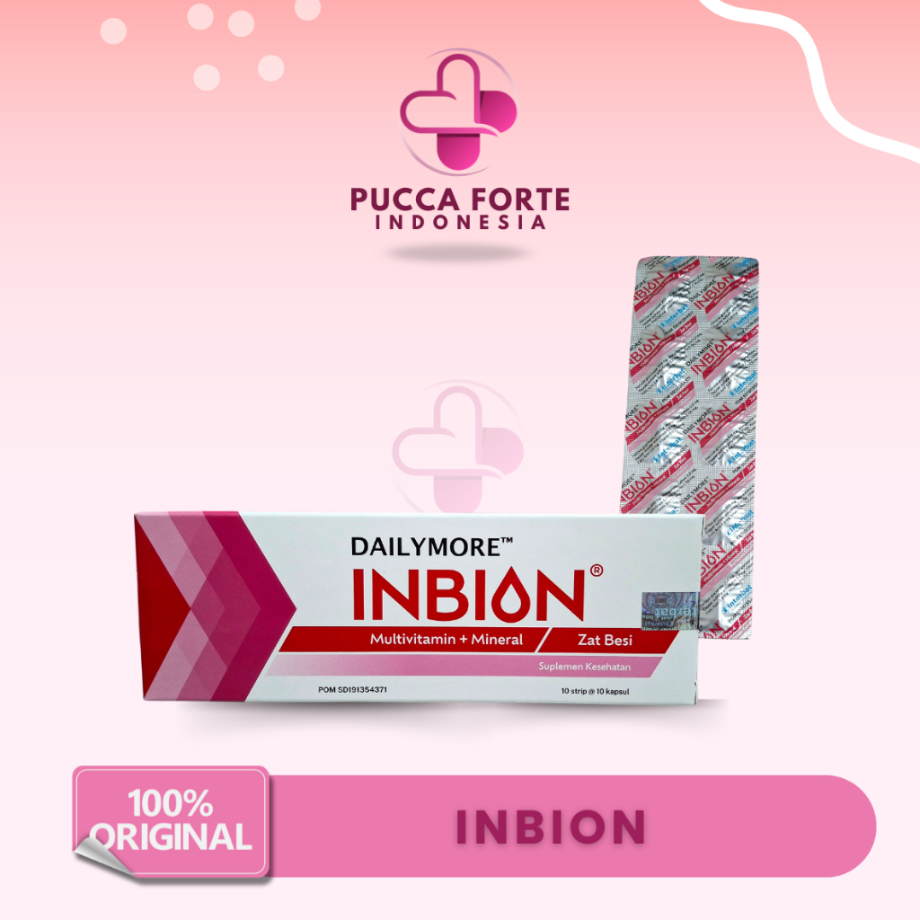 Inbion (Box) - Multivitamin & Mineral Untuk Kebutuhan Zat Besi isi 100 kapsul