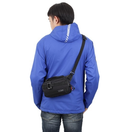 Tas Selempang pria Kalibre Leiria Travel Pouch 1L 921555000 Black tas kecil tas pria