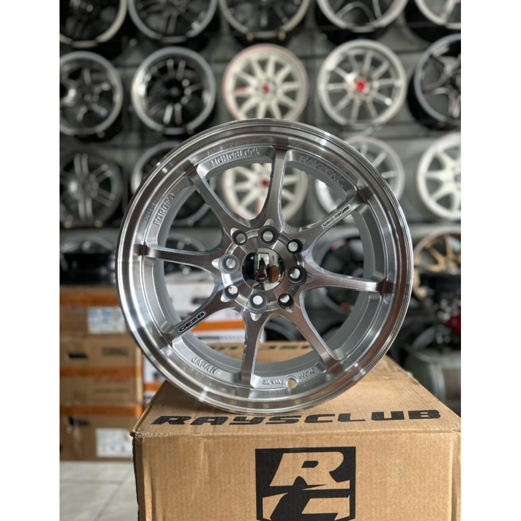 velg ce28 r15 full polish lebar 6,5 et40 kondisi baru