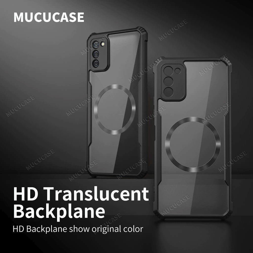 Case Samsung A02s a03s Casing Beatle Bumper Magnetic Armor Fuze Transparan Clear Softcase