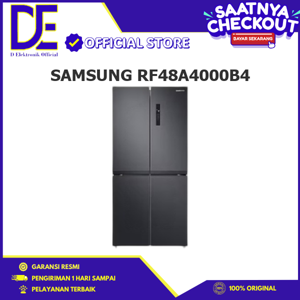 SAMSUNG RF48A4000B4 KULKAS 4 PINTU MULTI DOOR INVERTER 511L COOLING PLUS RF48A4000B4 RF48A4000 RF48A