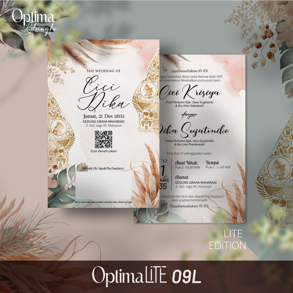 Undangan optima lite undangan murah jasa cetak undangan undangan elegan desain undangan cetak undang