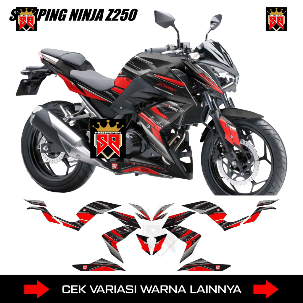 STRIPING NINJA Z250 / DECAL STICKER KAWASAKI NINJA Z250 SL OLD