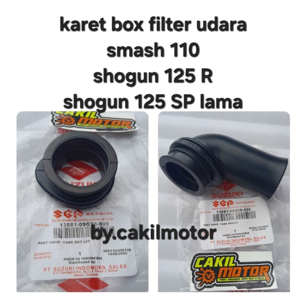 karet box filter sambungan ke karburator smash 110 shogun 125 R shogun 125 SP lama asli original
