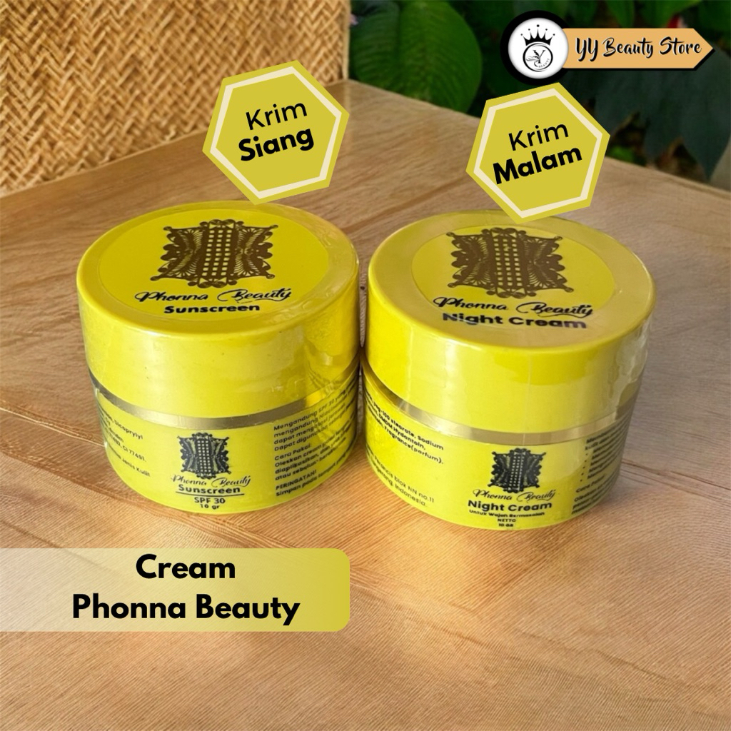 PHONNA BEAUTY SUNSCREEN  SPF 30 + NIGHT CREAM/ Cream Malam/ Cream siang
