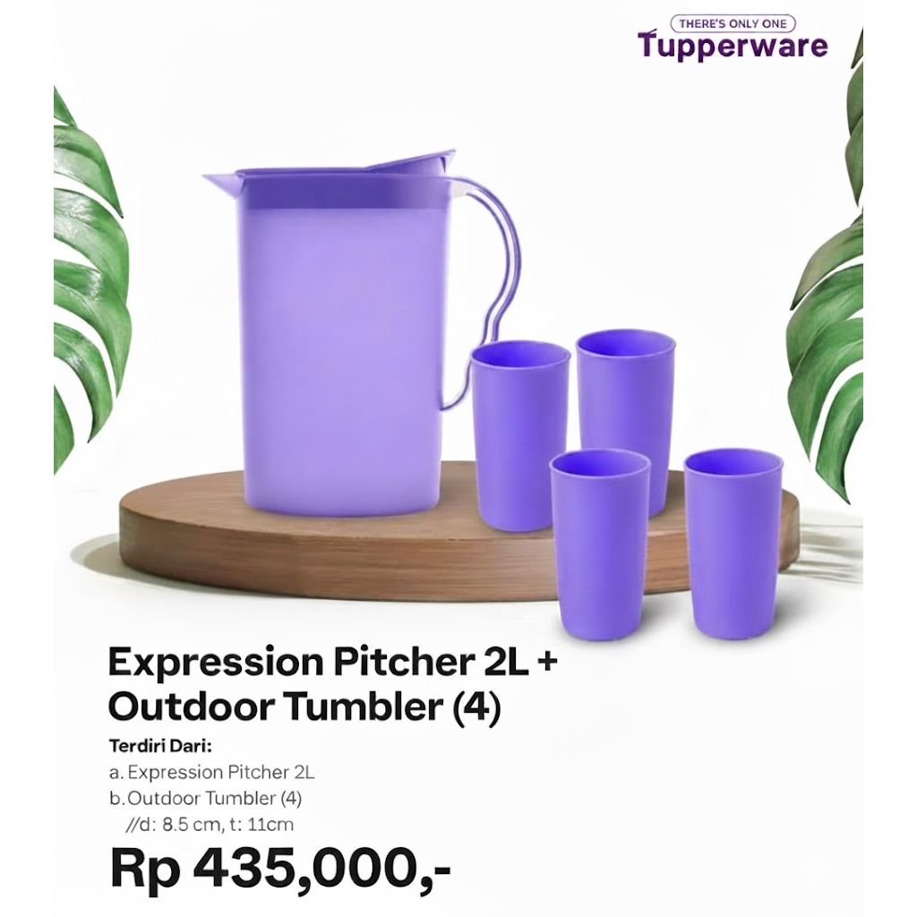 Expression Pitcher 2L Tupperware + Outdoor – (4)