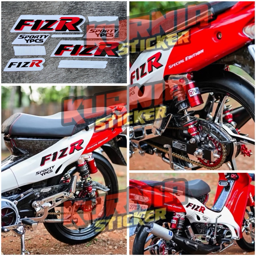 (COD)Striping Stiker Yamaha Fizr F1zr Fiz R Malboro Spesial Edition 2003 Merah Putih Transparan