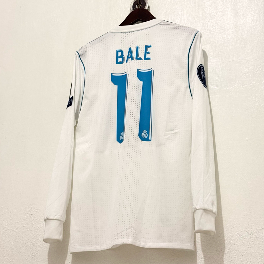 JERSEY MADRID HOME 2017/2018 PLAYER ISSUE LONGSLEEVE FULLPATCH NAMESET