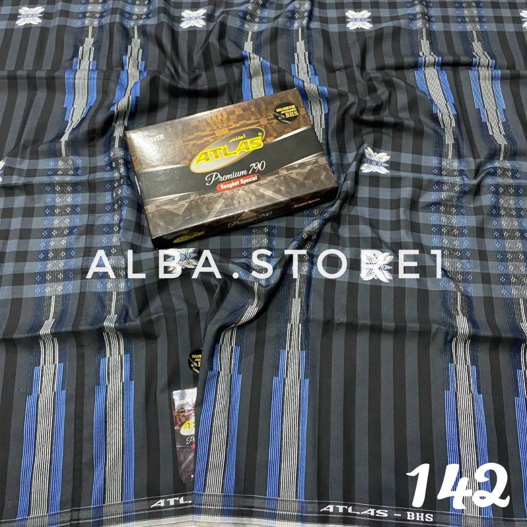 Sarung ATLAS Premium 790 Songket Special Dobi Silver