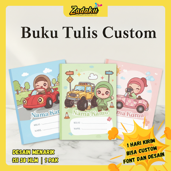 BUKU TULIS CUSTOM EDISI MUSLIMAH IMUT