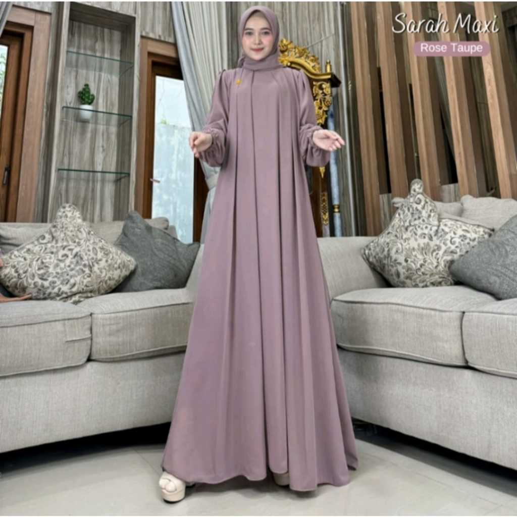 gamis kondangan jumbo sarah maxy bahan ceruty babydol