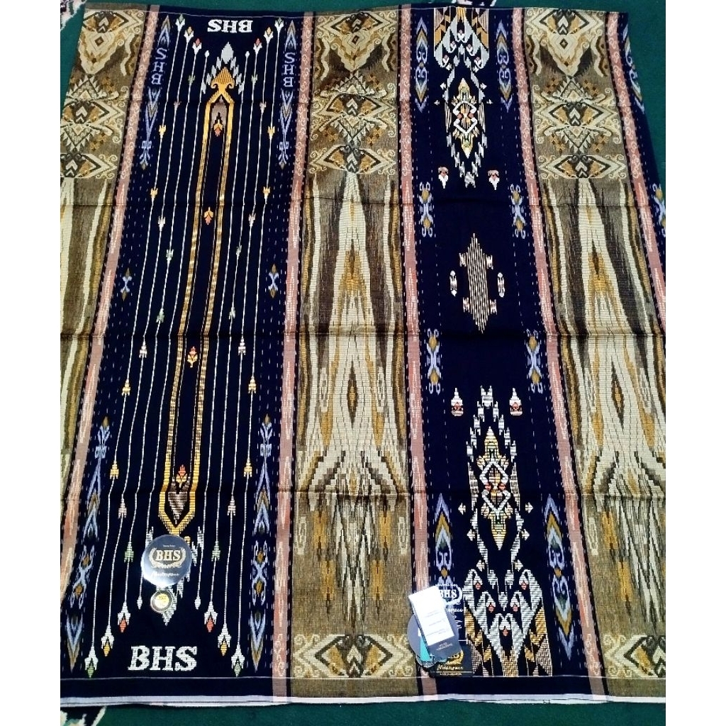 SARUNG BHS MASTERPIECE ORIGINAL GRADE GOLD MOTIF JIC WARNA BLACK SERIES KOMBINASI KUNING