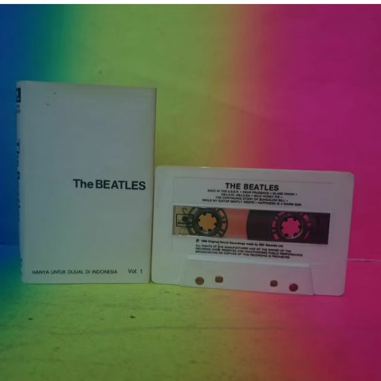 kaset THE BEATLES white album vol.1 BAGUS mulus RILISAN AWAL