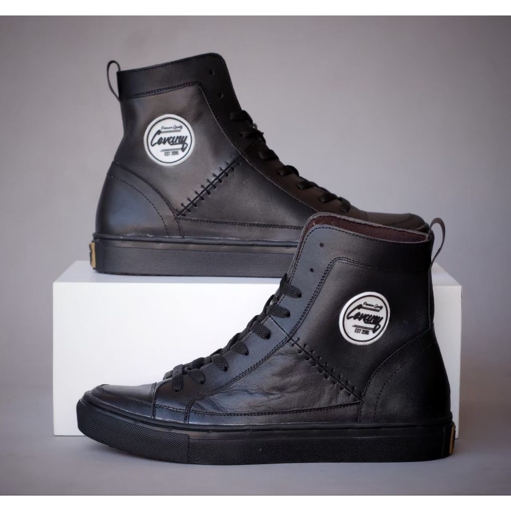 DANTE CEVANY - Sepatu Pria Kasual Kulit Asli - Sepatu Boots Sneaker Kulit Pria