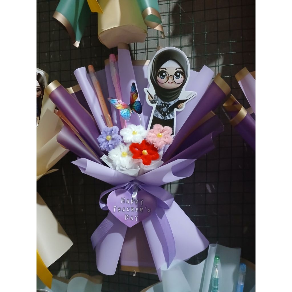 Buket untuk hari guru/ buket pulpen/kado hari guru/gift hari guru