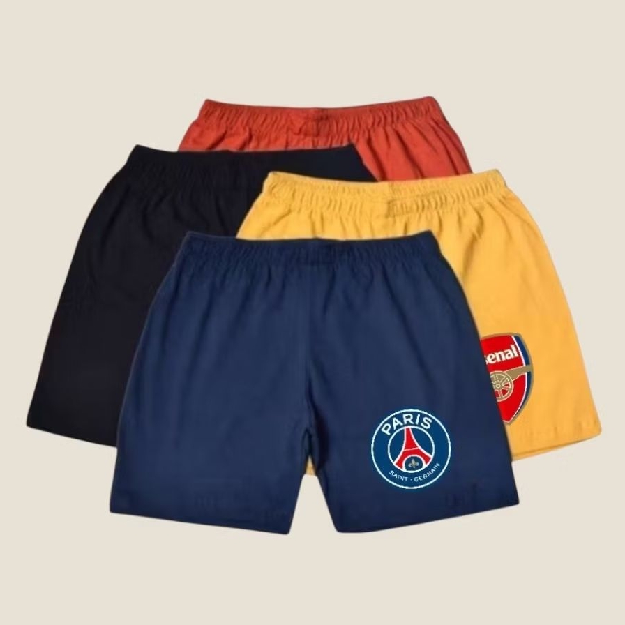 4 PCS Celana Anak Laki Laki Sablon Club Bola Celana Pendek Anak Harian 1-11 Tahun  Kolor Anak harian