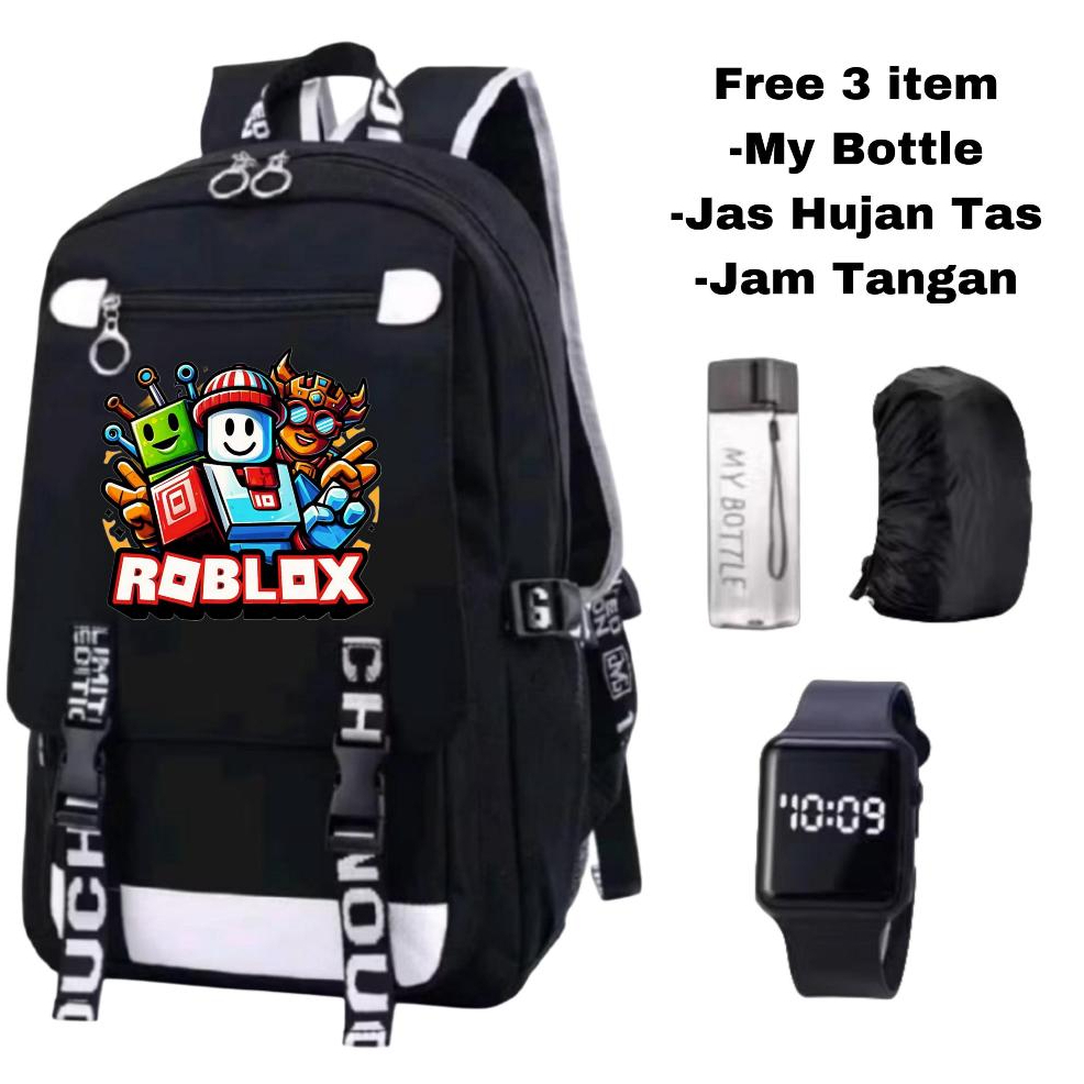 Tas ransel roblox, backpack roblox, tas sekolah anak roblox, tas gaming roblox, tas remaja roblox, t
