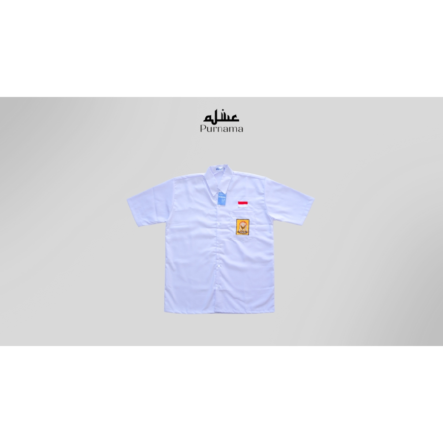 Seragam SMP Osis/Putih Lengan Pendek Pakai Bet