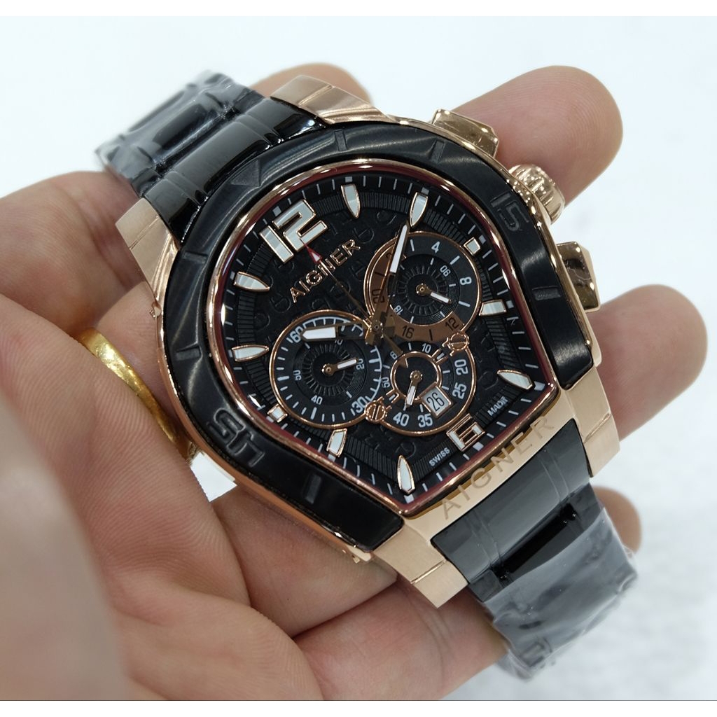 JAM TANGAN PRIA AIGNER PALERMO A58500 CRONOGRAPH TALI RANTAI  - JAM TANGAN PRIA WARNA PILIHAN