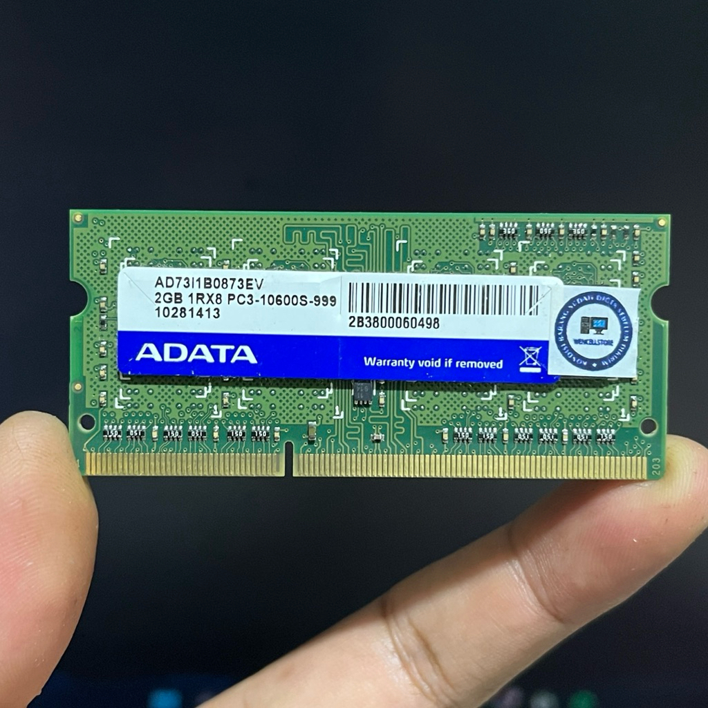 RAM LAPTOP ADATA 2GB 1Rx8 PC3-10600S/1333MHZ DDR3