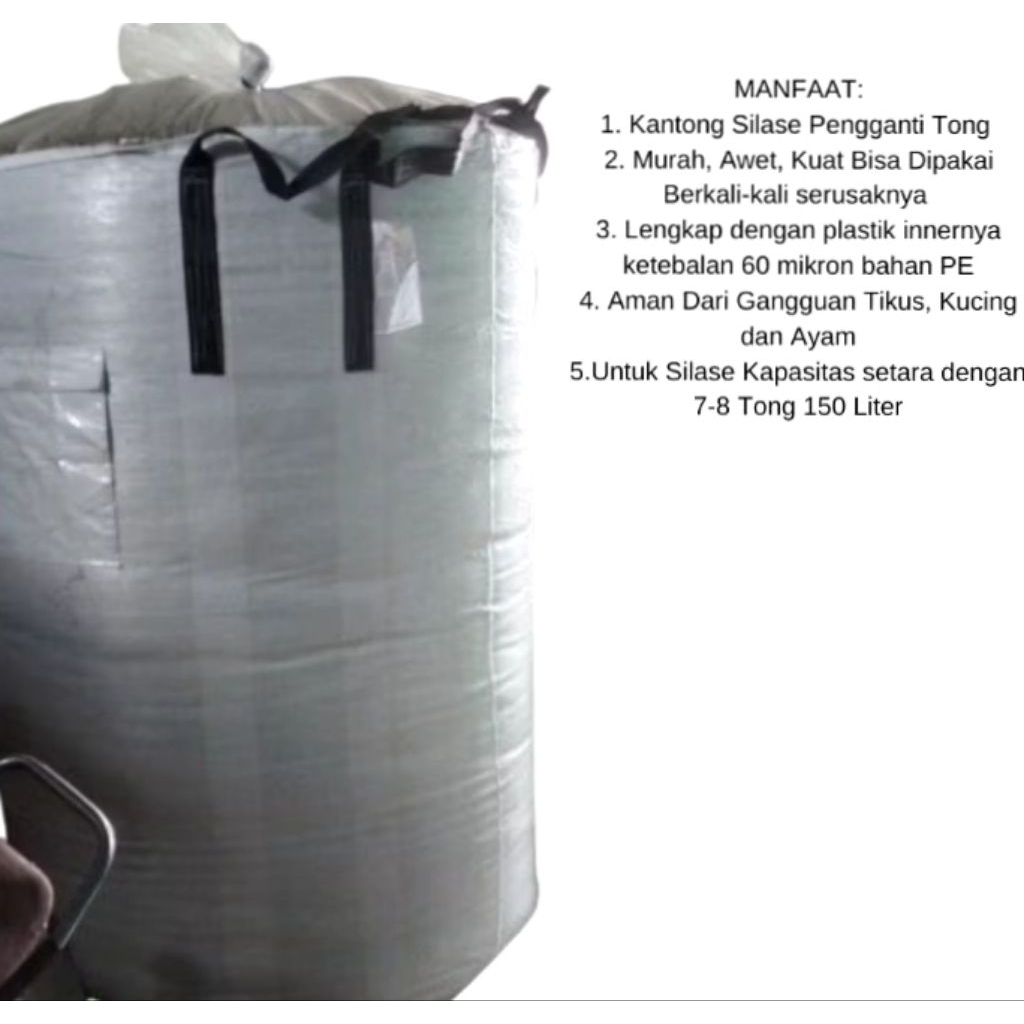 Karung Jumbo Bag/Kantong silase Di lengkapi Plastik Inner Scond Siap pakai 90% Masih Bagus