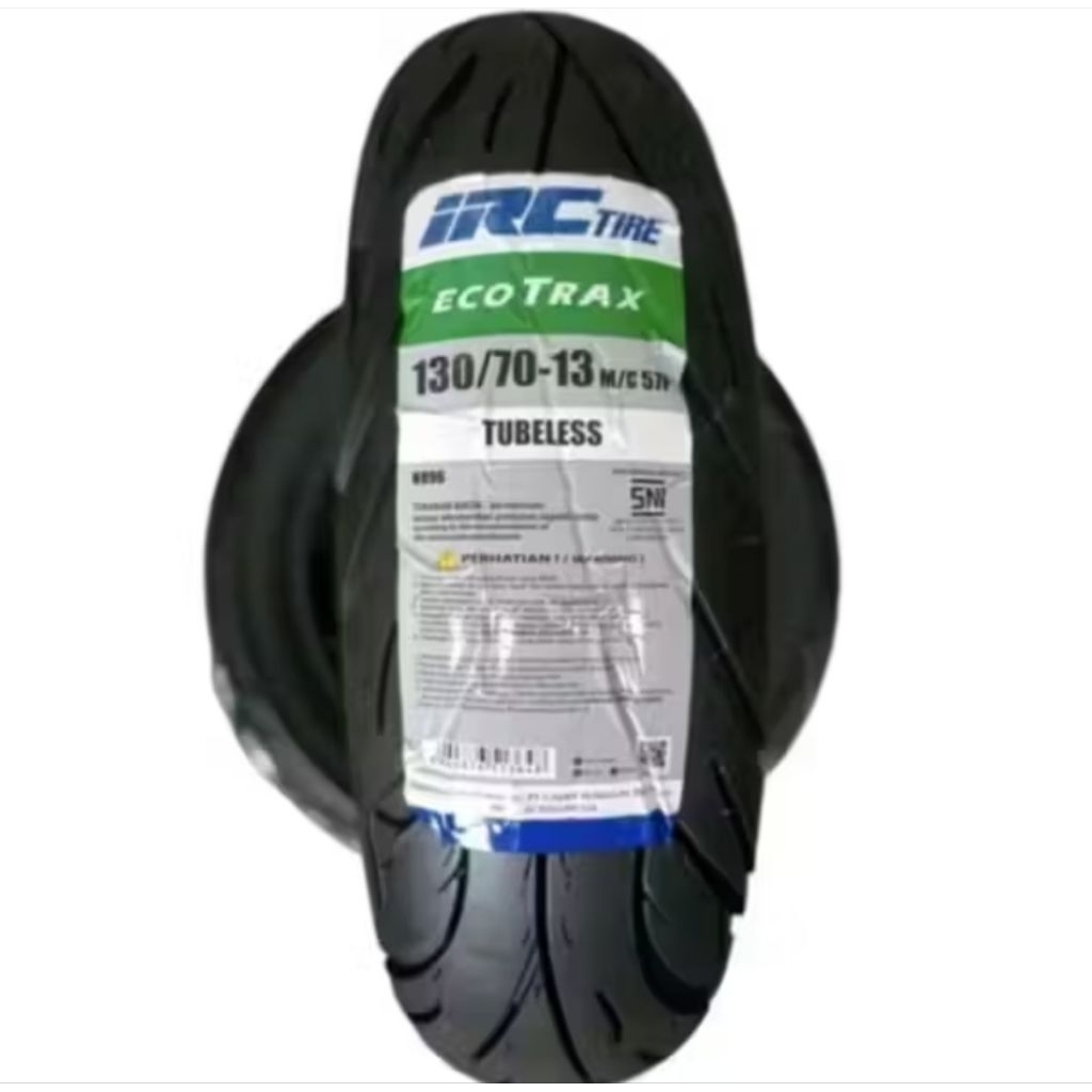 BAN LUAR TUBELES IRC  ECOTRAX 130/70-13 NR96 BAN BELAKANG MOTOR N-MAX/PCX160/ADV IRC TUBELES PRODUKS